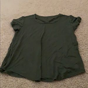 SUPER SOFT GREEN TOP with neckline detailing